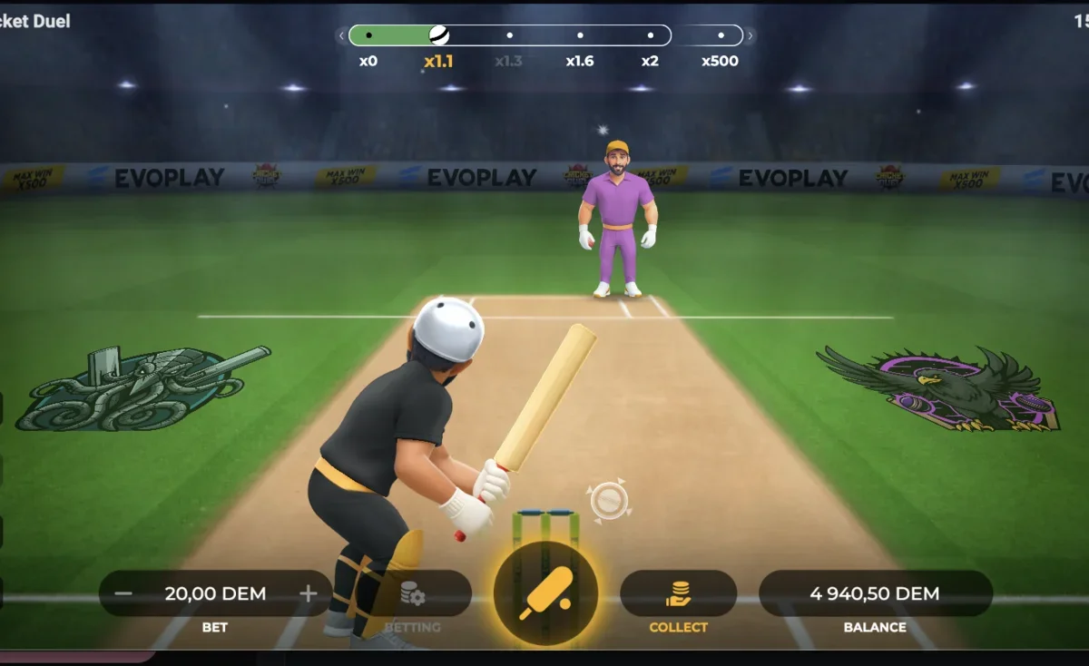 Cricket Duels mobile gameplay on smartphone